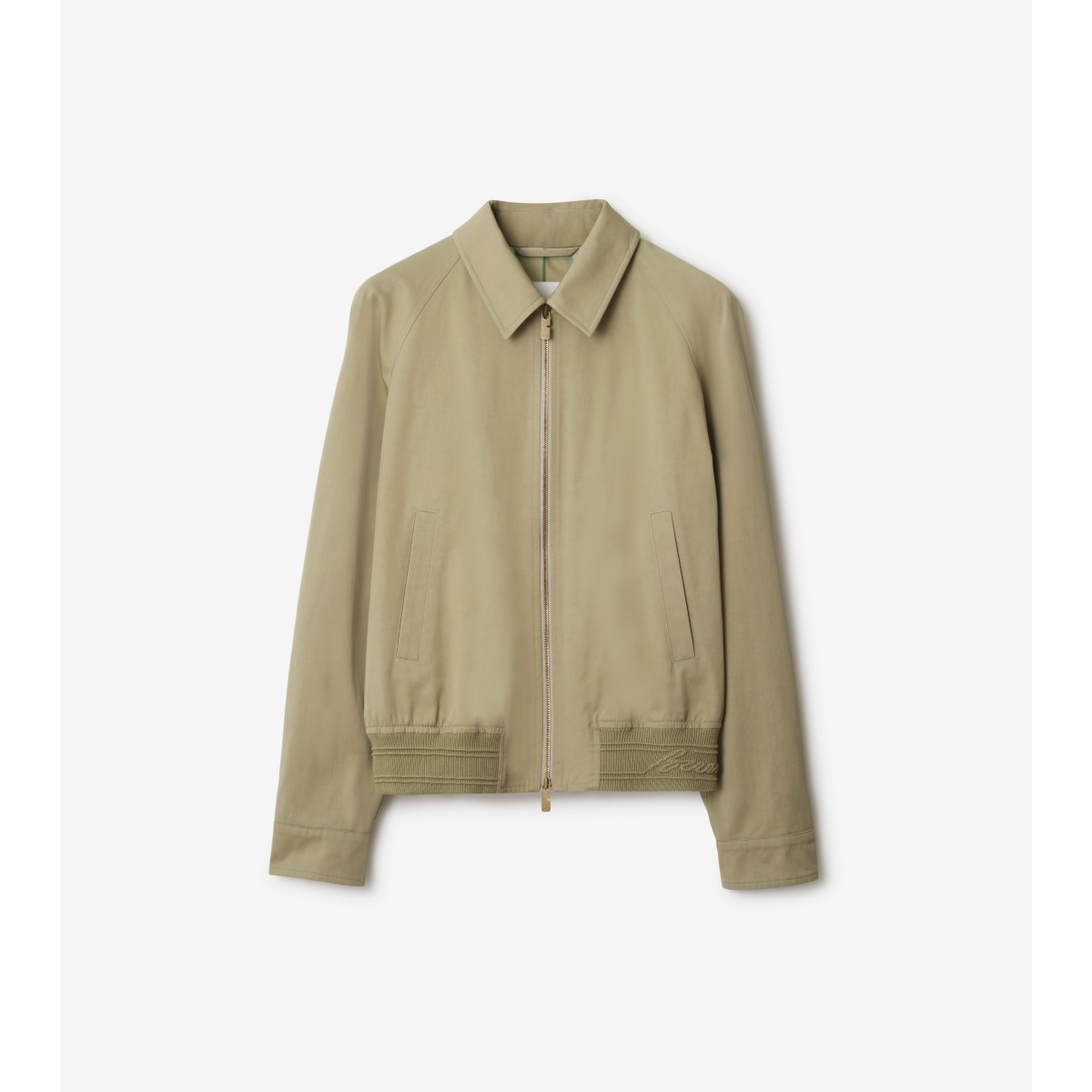 Burberry Cotton Jacket With Collar And Pockets In Neutral