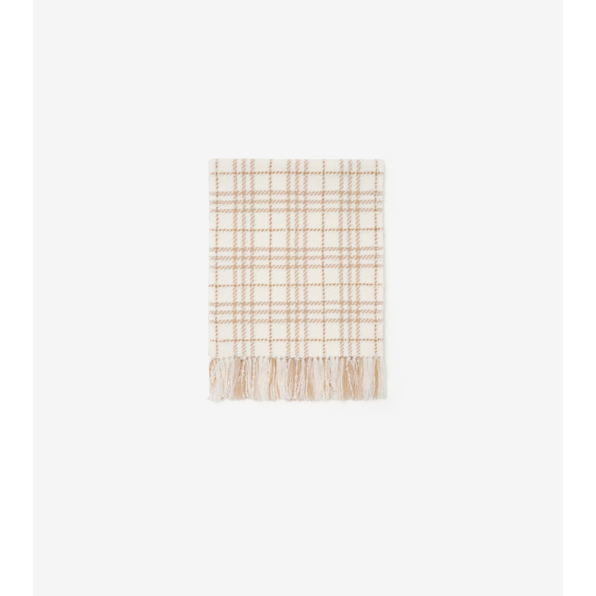  Check Embellished Bouclé Scarf