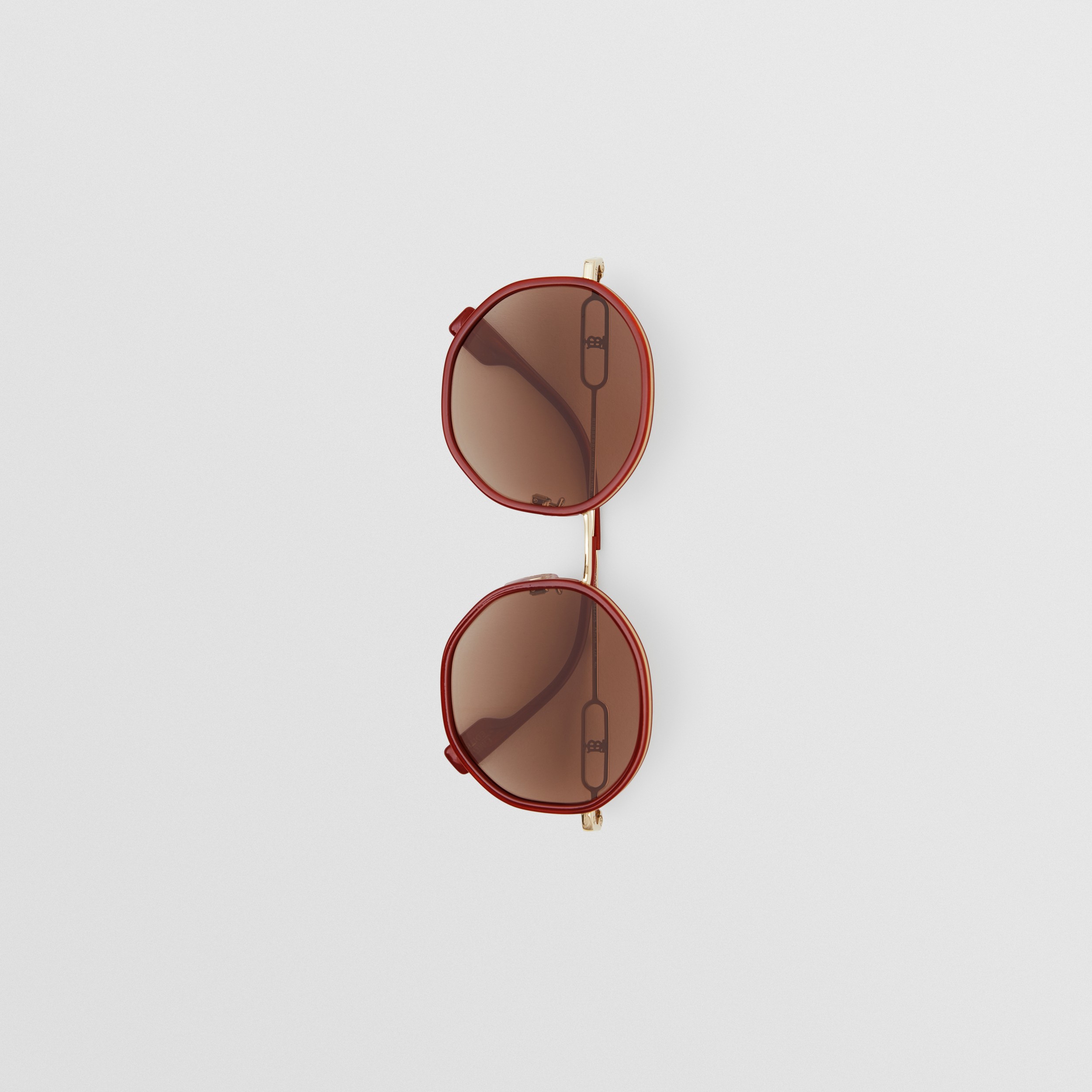 Солнцезащитные очки в оправе геометрической формы (Оранжевый) - Для женщин | Официальный сайт Burberry® - 3