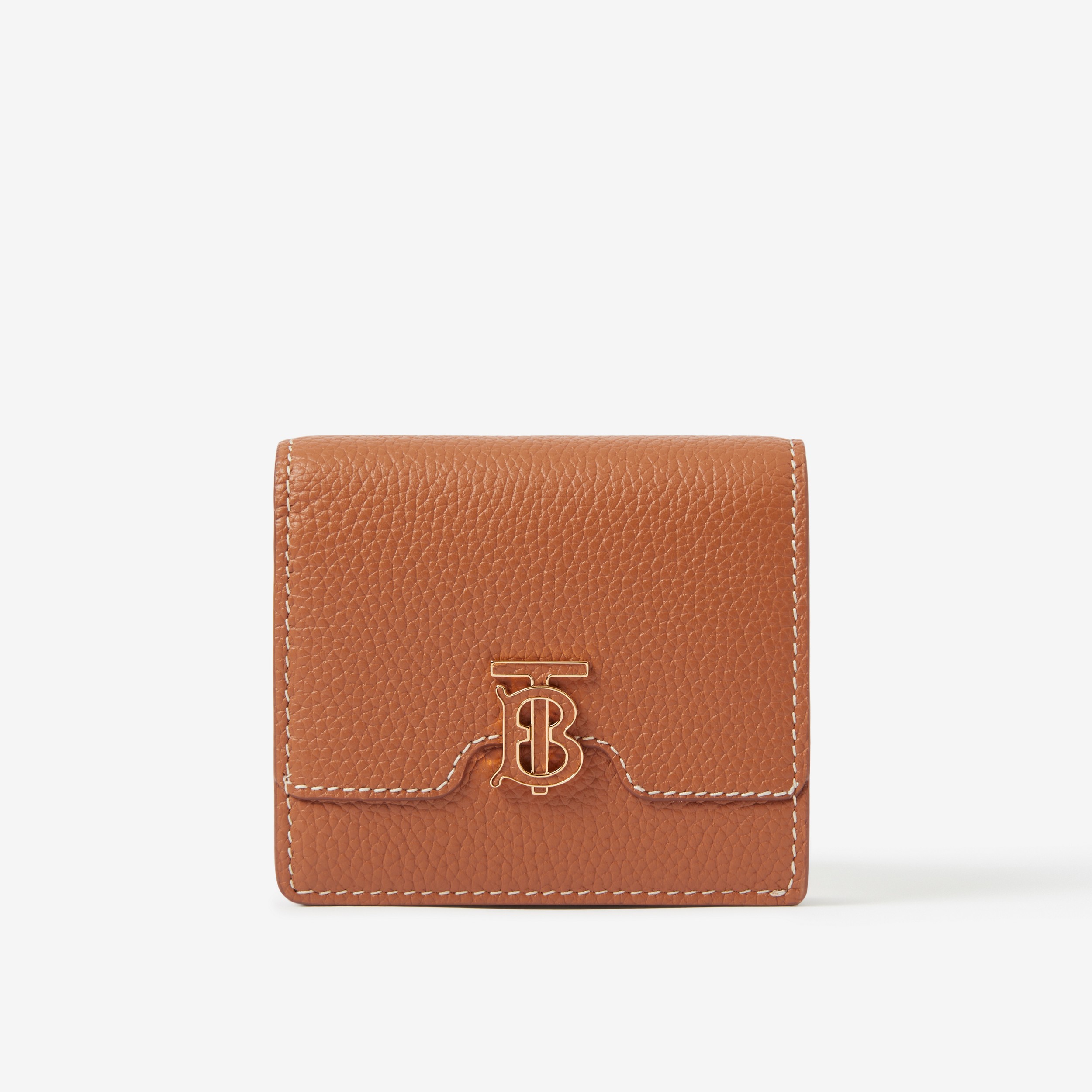 Grainy Leather TB Folding Wallet in Warm Russet Brown - Women | Burberry® Official - 1