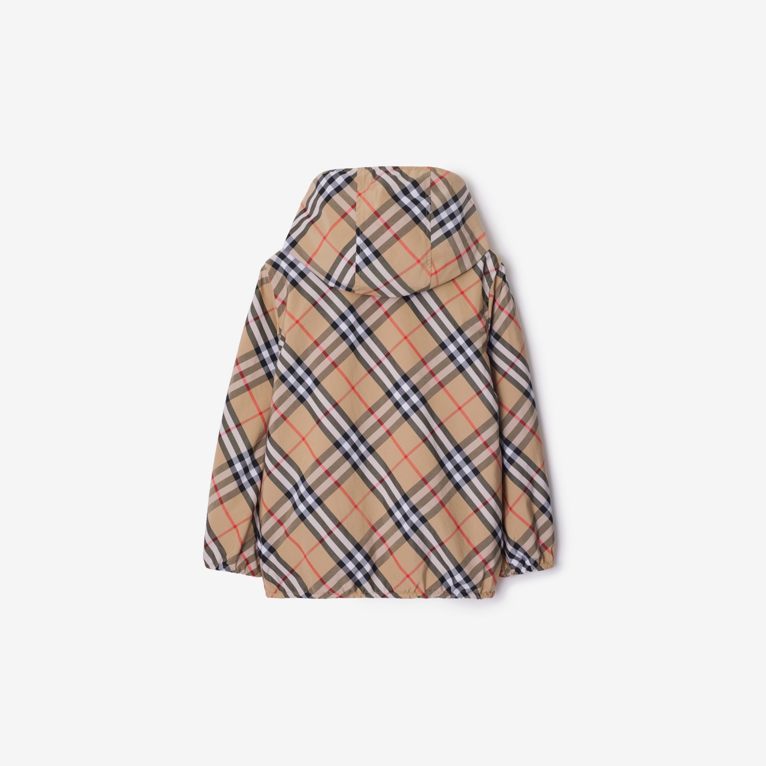 Reversible Check Cotton Blend Jacket in Sand | Burberry Reversible Check Cotton Blend Jacket in Sand | Burberry
