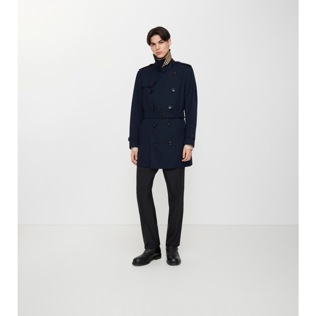  Check Short Kensington Heritage Trench Coat