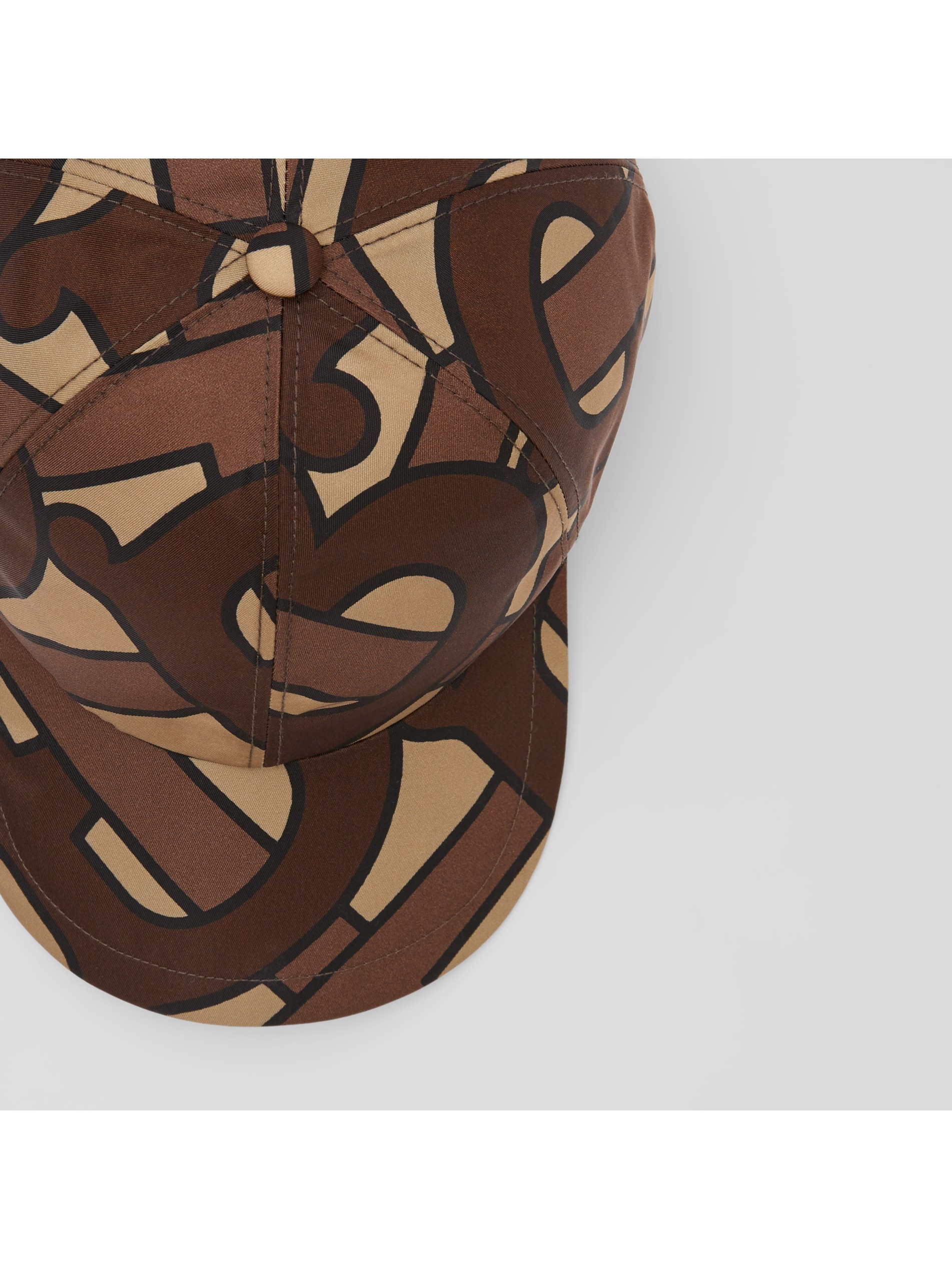 monogram print baseball cap in bridle brown | burberry