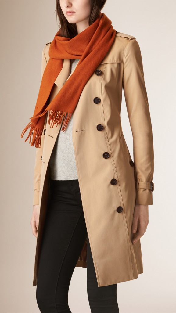 The Classic Cashmere Scarf in Burnt Orange | Burberry United States