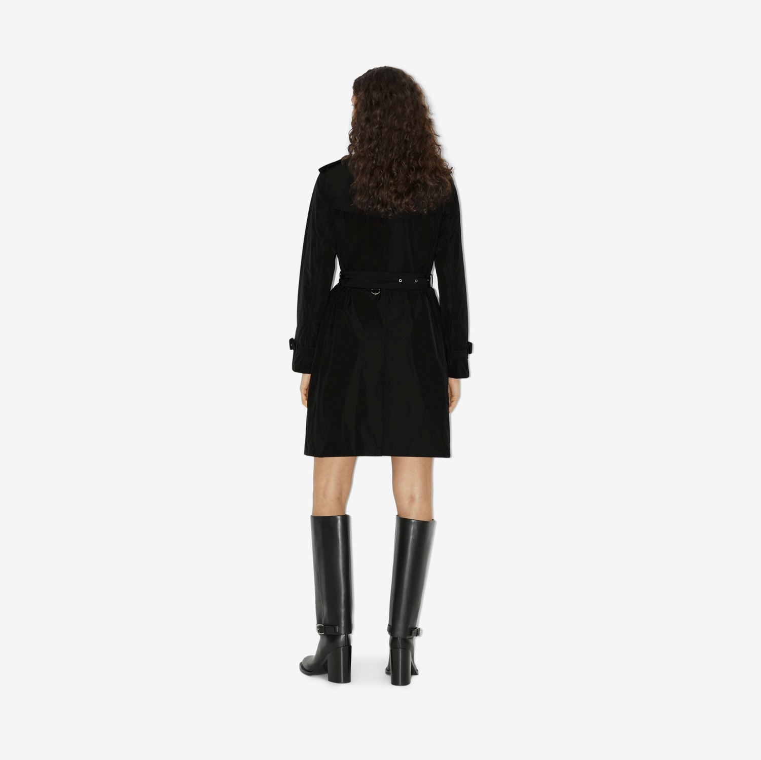 Mid-length Lightweight Kensington Trench Coat in Black - Women | Burberry® Official