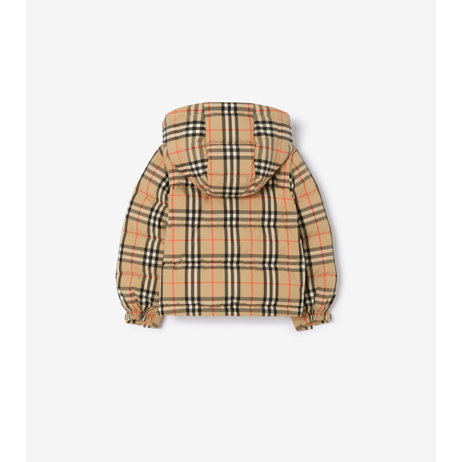 Check Hooded Puffer Jacket