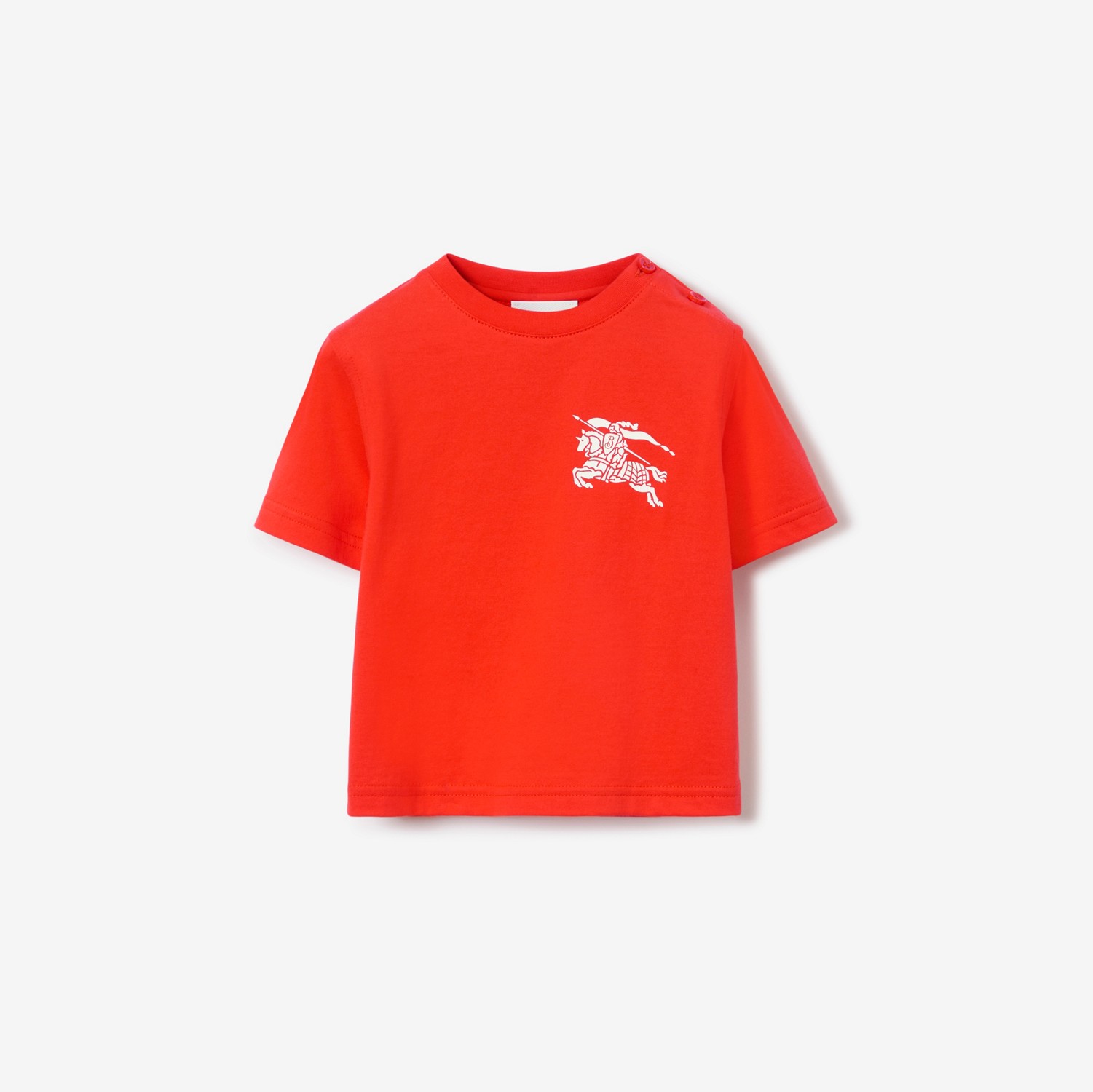 EKD Motif Cotton T-shirt in Scarlet Orange - Children | Burberry® Official