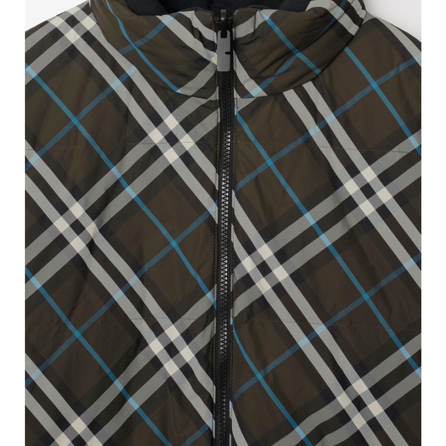 Reversible Check Nylon Puffer Jacket