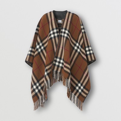 burberry check cape