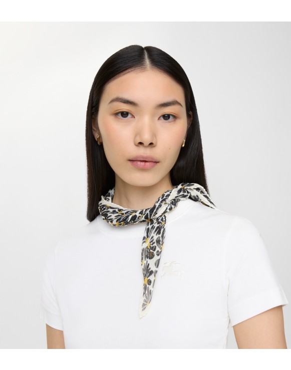 ウィメンズ シルク、ウール、カシミアスカーフ | Burberry® 公式サイト