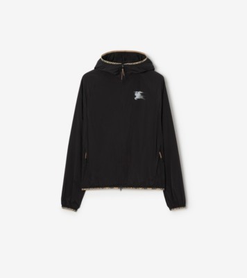 Nylon Hooded Jacket in Black - Men | Burberry® Official
