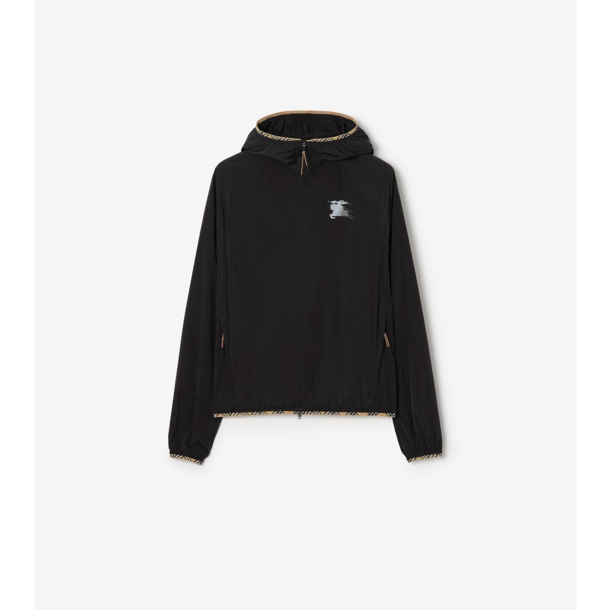  Check Nylon Hooded Jacket