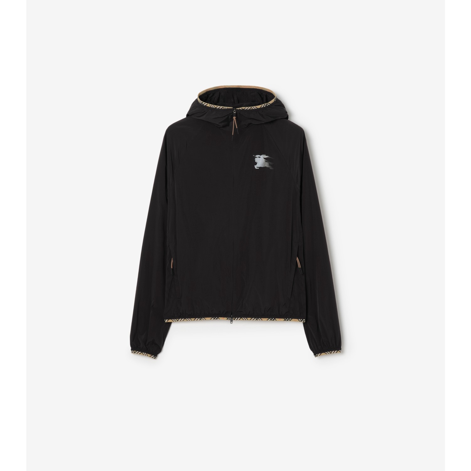 Nylon Hooded Jacket in Black - Men | Burberry® Official