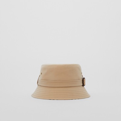 Cotton Gabardine Belted Bucket Hat in 