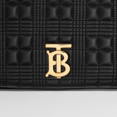 Medium Quilted Lambskin Lola Bag in Black/light Gold - Women | Burberry® Official