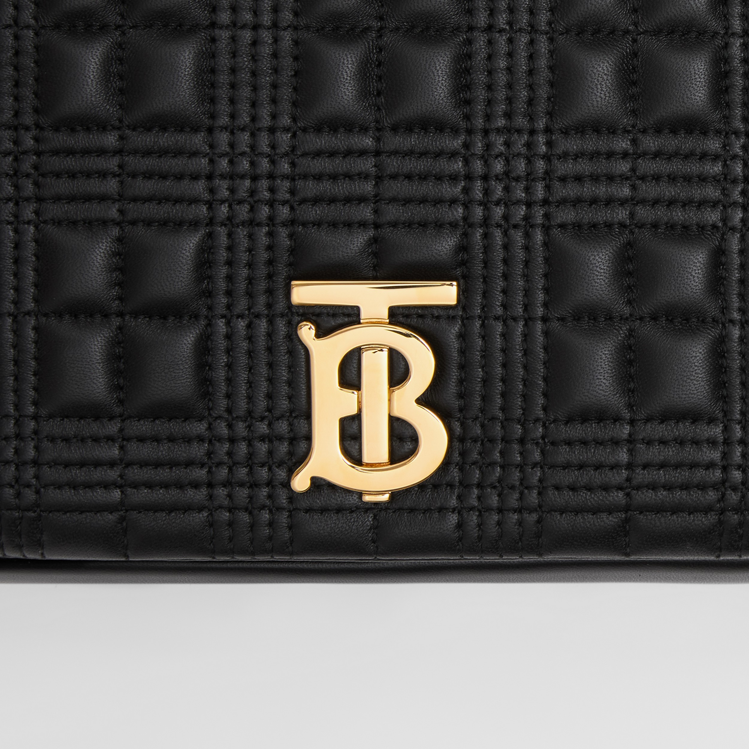 Quilted Leather Medium Lola Bag in Black/light Gold - Women | Burberry® Official - 2