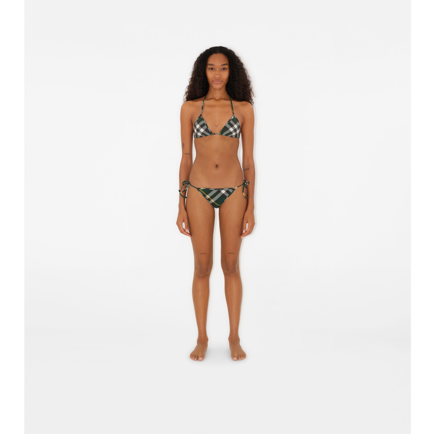 Check Bikini Briefs in Ivy - Women | Burberry® Official