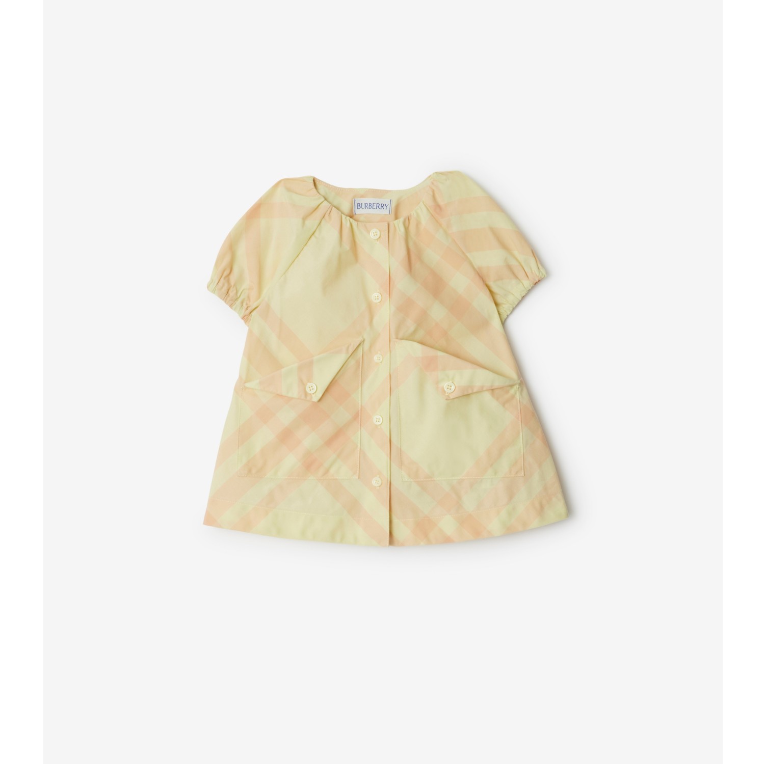 Check Cotton Dress with Bloomers in Sherbet - Children | Burberry® Official