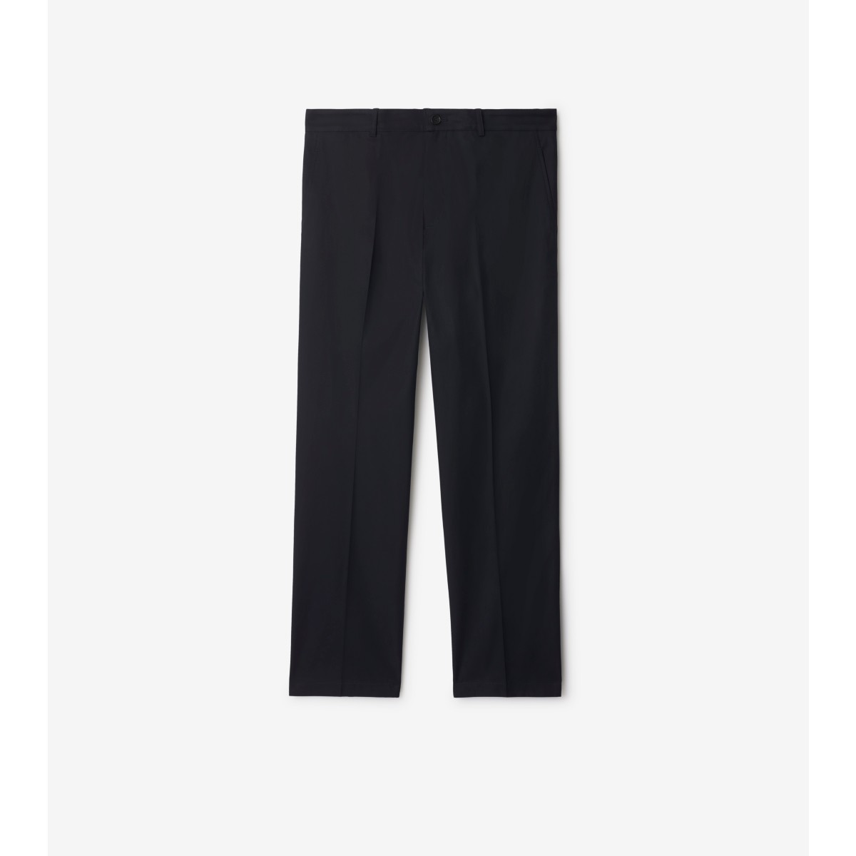 Shop Burberry Cotton Chinos In Indigo