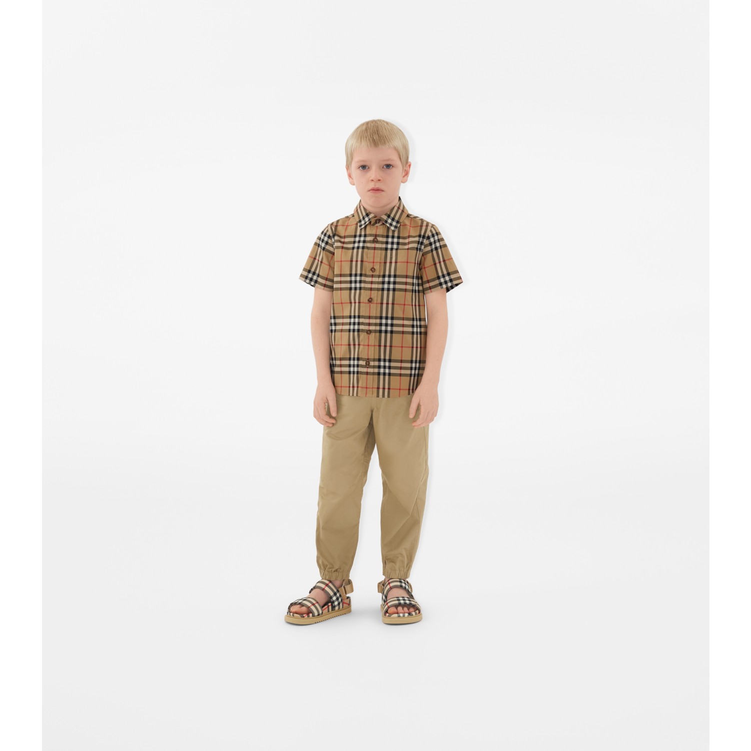 Chemise en coton stretch Check