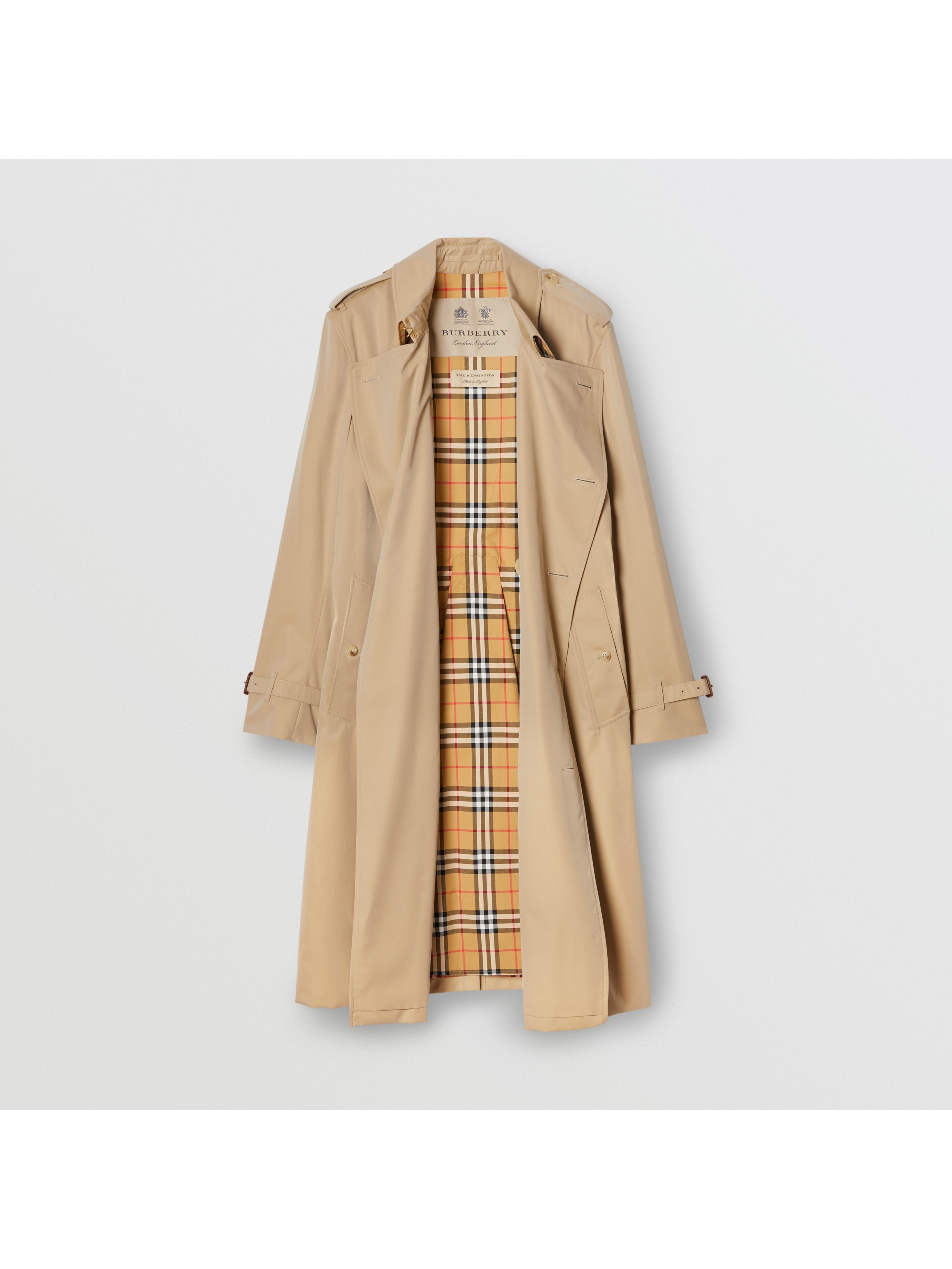 肯辛顿版型 – 长款 heritage trench 风衣 (蜜色) - 男士 | burberry