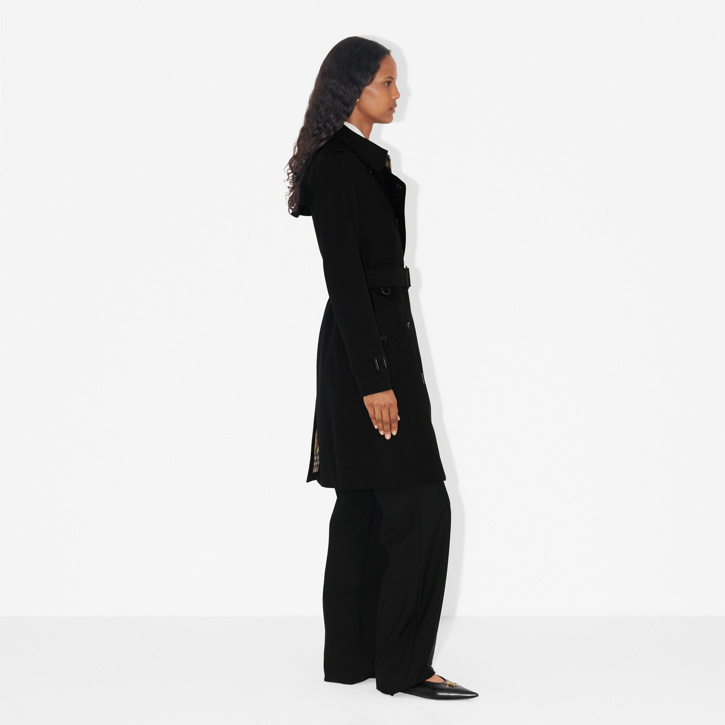切尔西版型 – 中长款 Heritage Trench 风衣 (黑色) - 女士 | Burberry® 博柏利官网 - 3