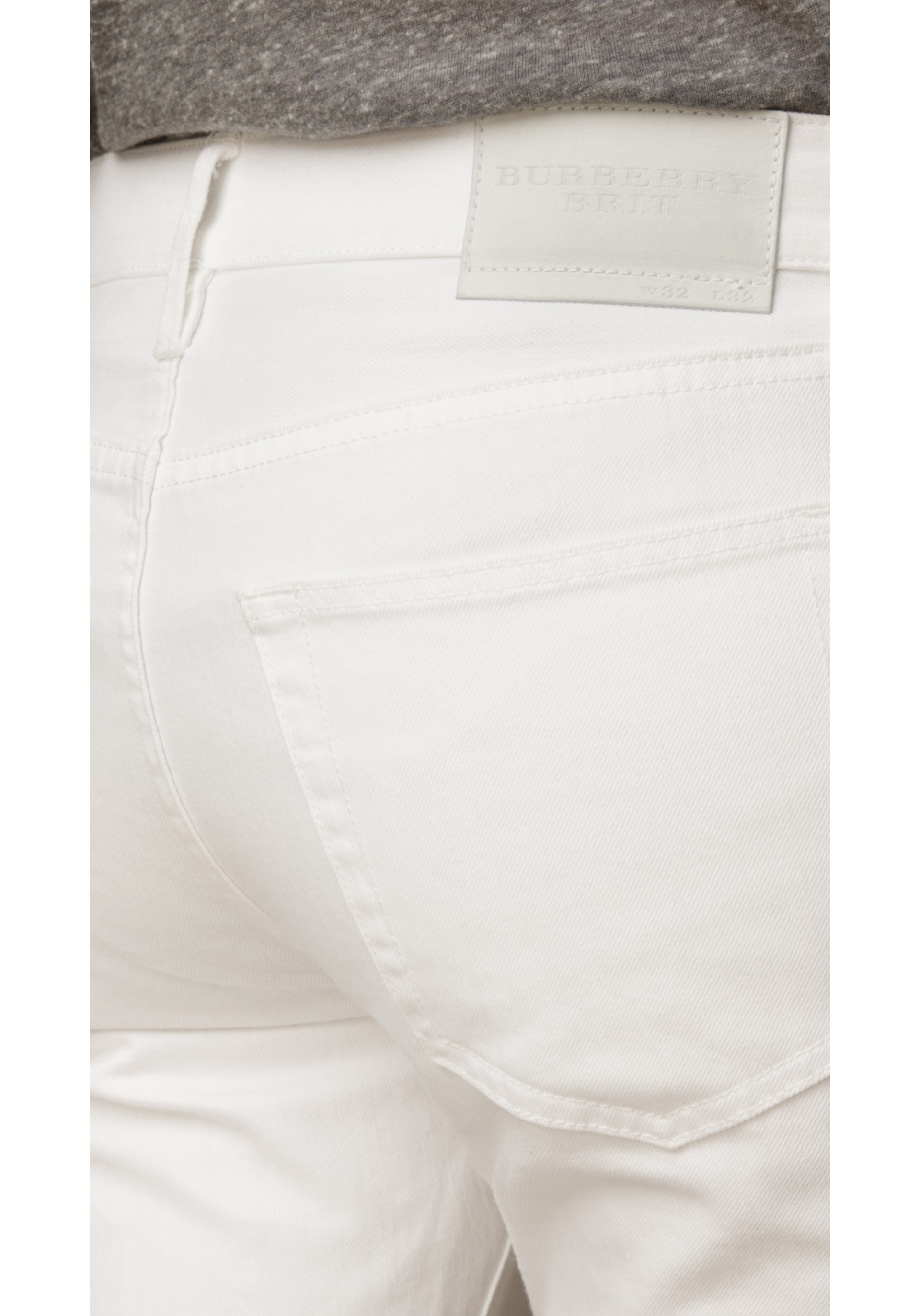 Slim Fit White Jeans in New Men Burberry United States