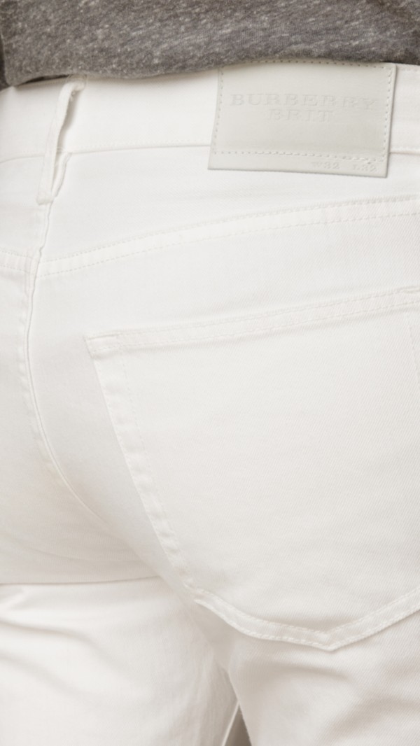 Slim Fit White Jeans in New Men Burberry United States
