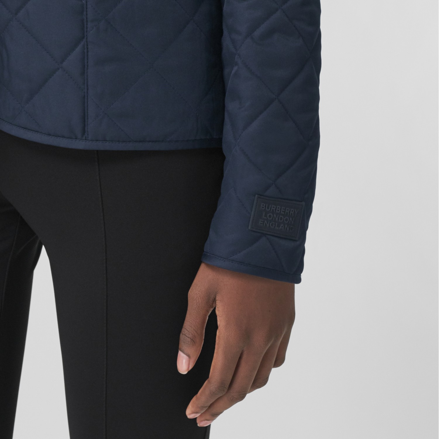 Corduroy Collar Diamond Quilted Jacket in Midnight Women Burberry