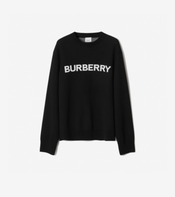 ロゴ ウールコットン セーター (ブラック) - ウィメンズ, ウール, コットン | Burberry®公式サイト