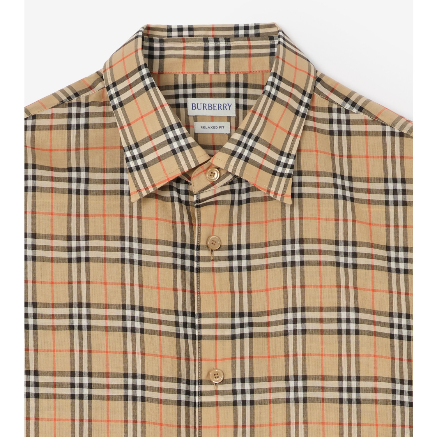Relaxed Fit Check Cotton Shirt