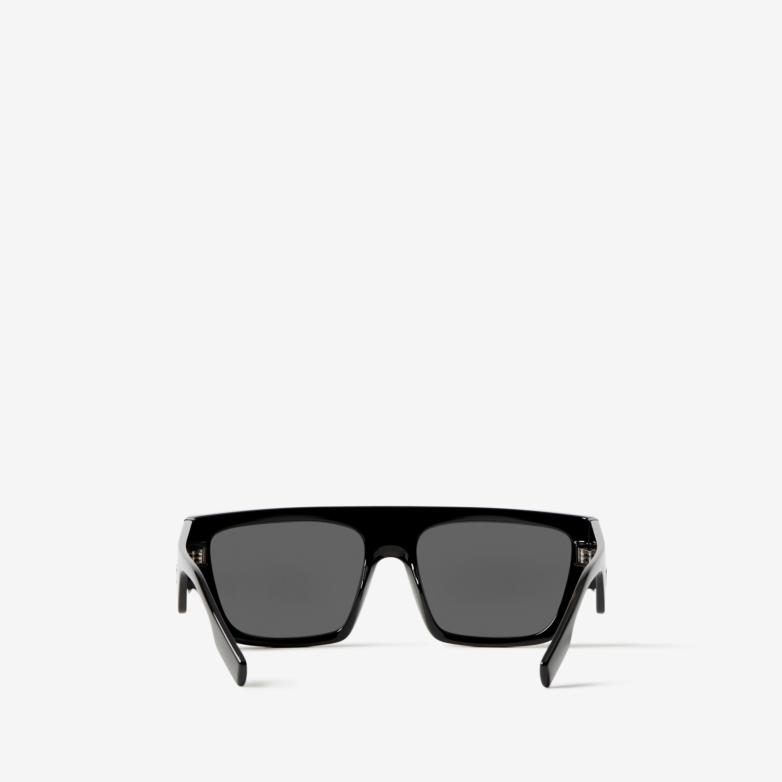 Óculos de sol com armação quadrada (Preto) | Burberry® oficial - 3