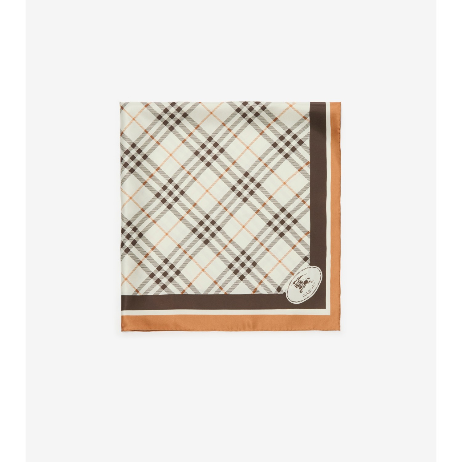 Check Knight Stamp Silk Scarf - thumbnail 4