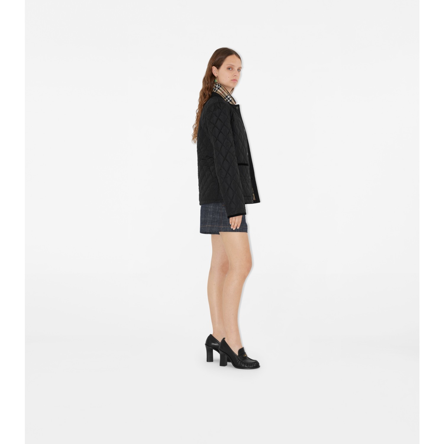 Quilted Nylon Jacket in Black/sand - Women | Burberry® Official