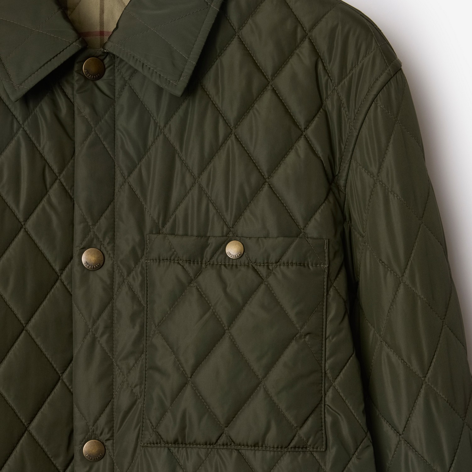 Quilted Nylon Overshirt in Shale - Men | Burberry® Official Quilted Nylon Overshirt in Shale - Men | Burberry® Official