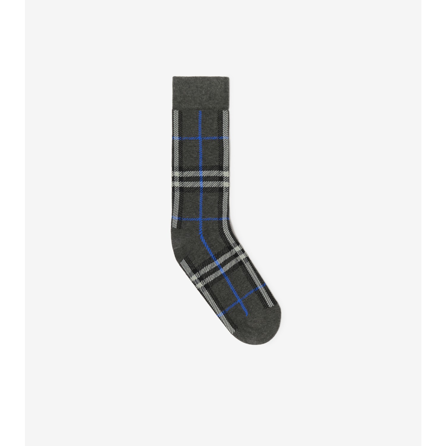 Check Cotton Nylon Blend Socks