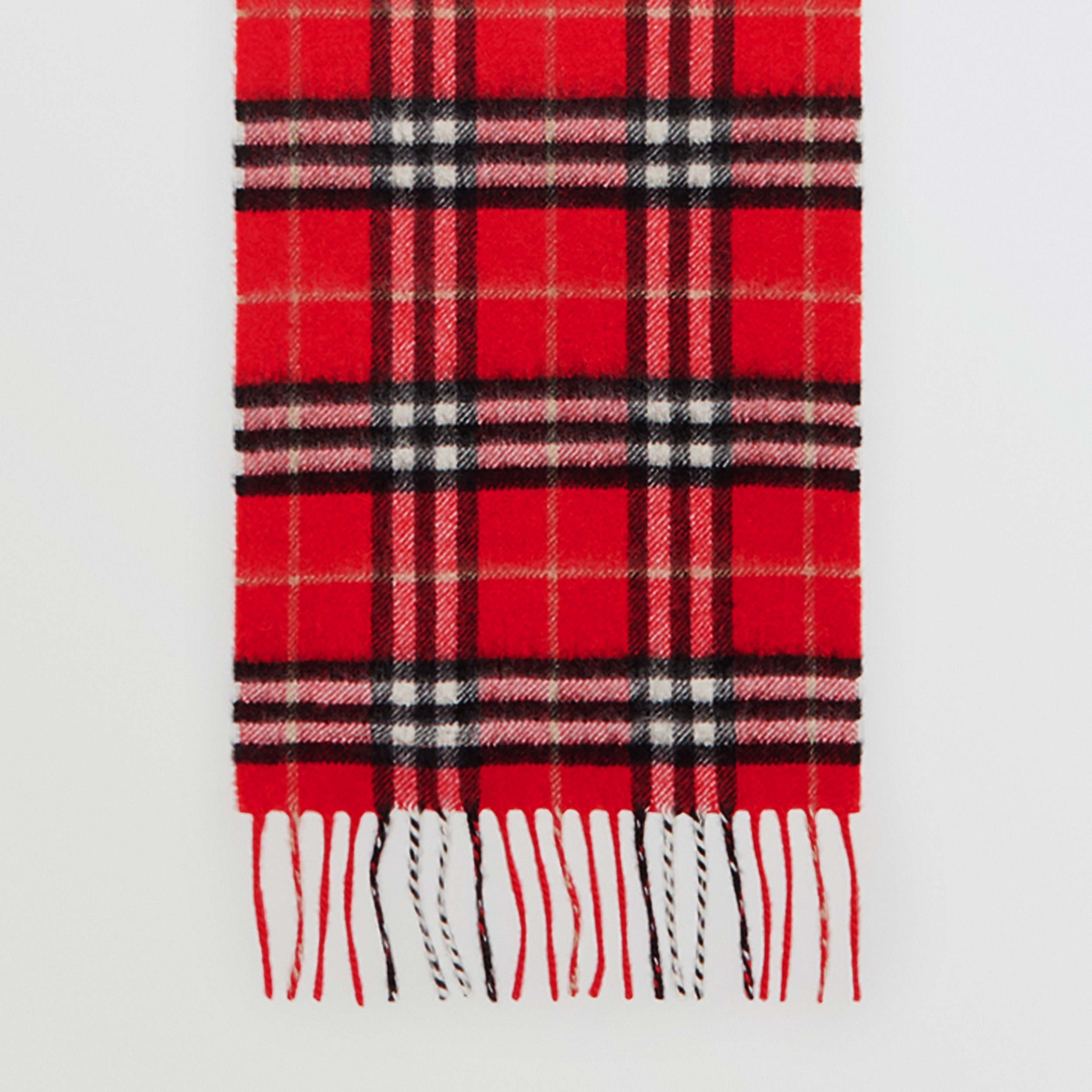 The Mini Classic Vintage Check Cashmere Scarf in Bright Red - Children |  Burberry® Official