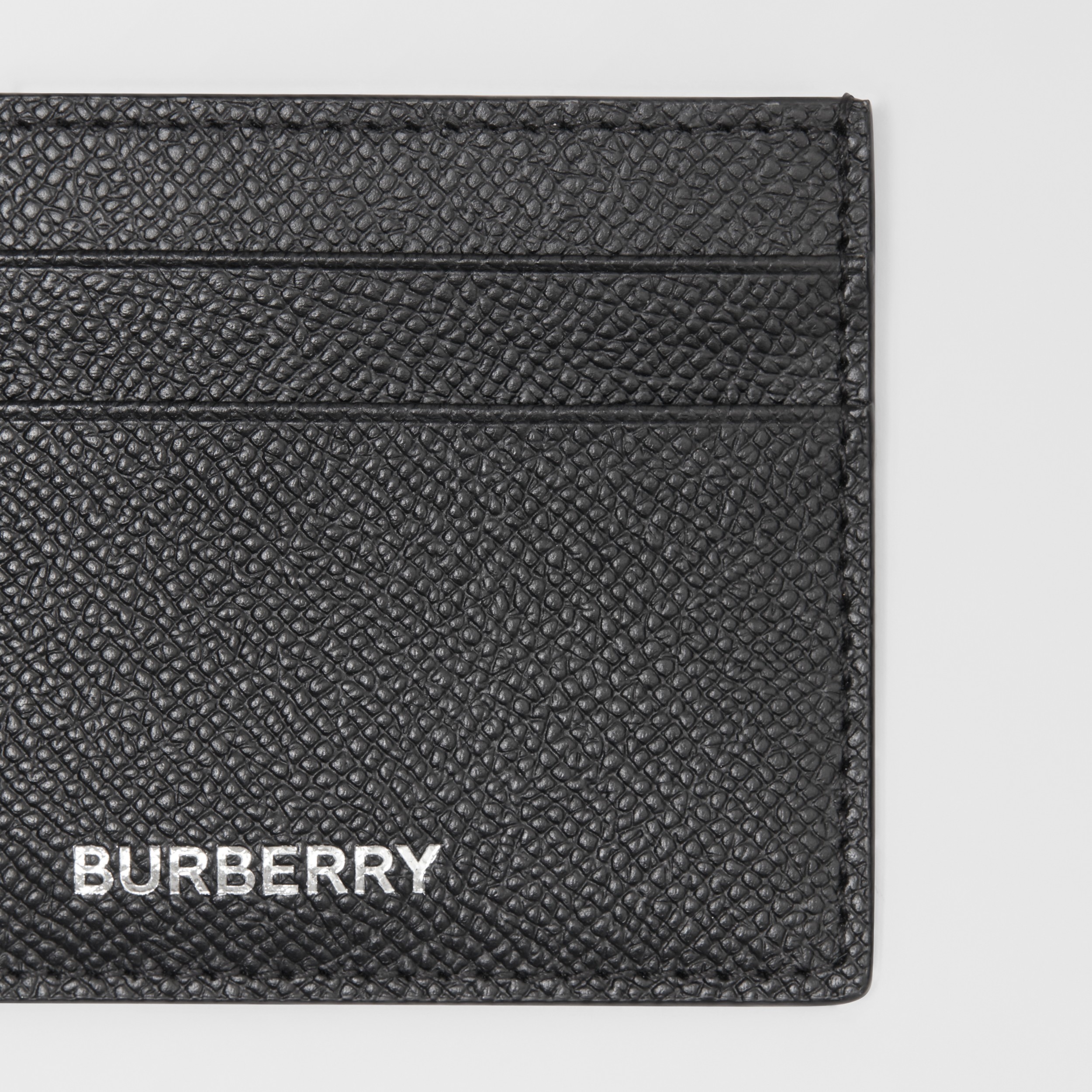 粒纹皮革卡片夹 (黑色) - 男士 | Burberry® 博柏利官网 - 2