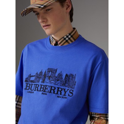 burberry blue t shirt
