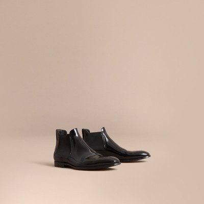 burberry boots mens black