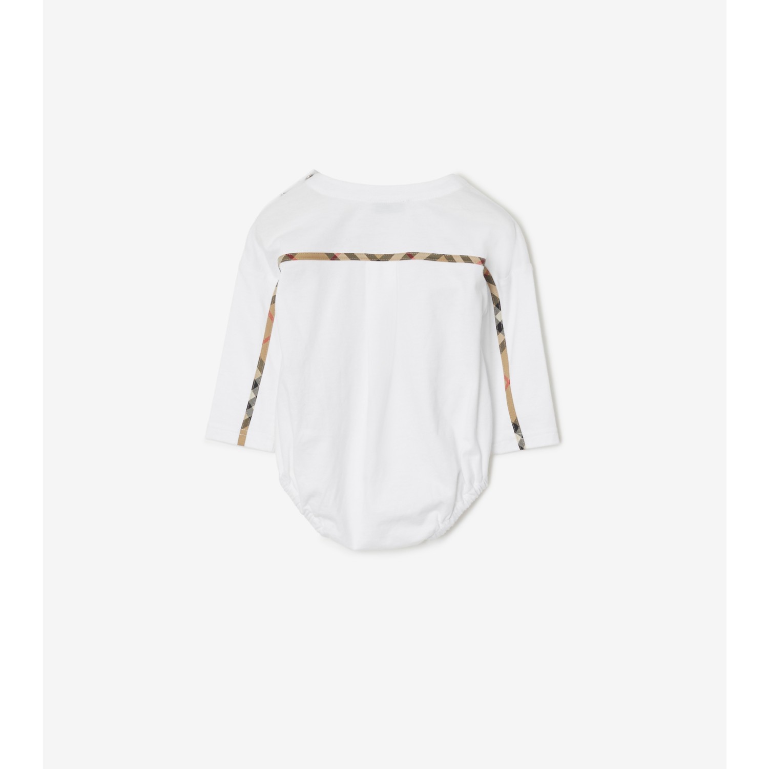 Check Trim Cotton Bodysuit