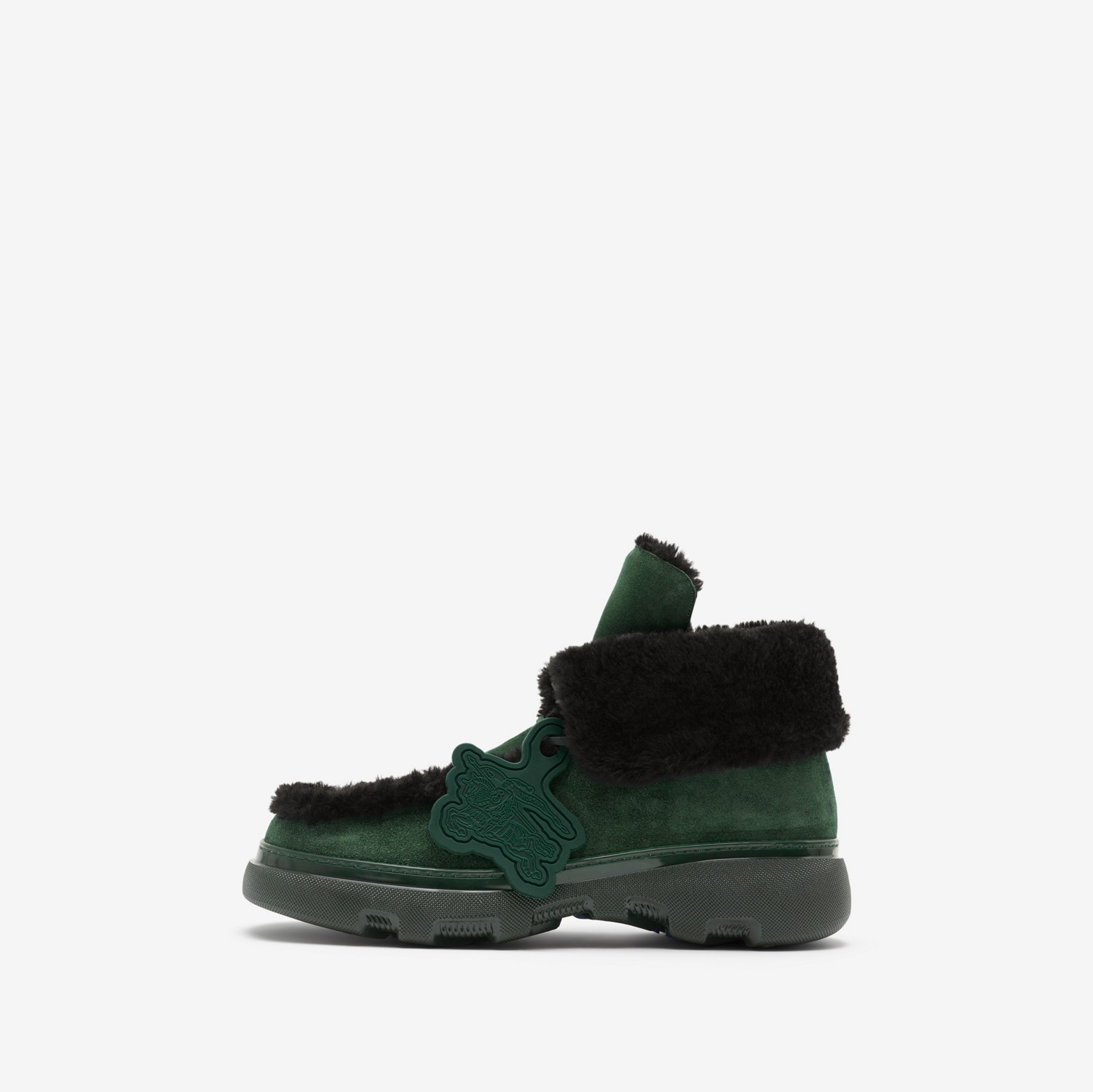 Shearling Creeper High Shoes in Vine/black - Men | Burberry® Official