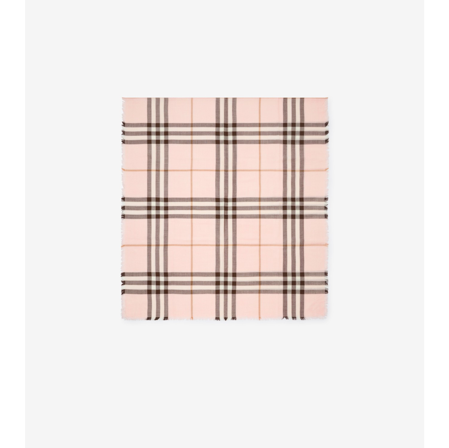 Reversible Check Wool Silk Scarf