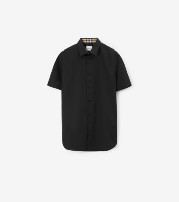 ストレッチコットン シャツ (ブラック) - メンズ | Burberry ストレッチコットン シャツ (ブラック) - メンズ | Burberry