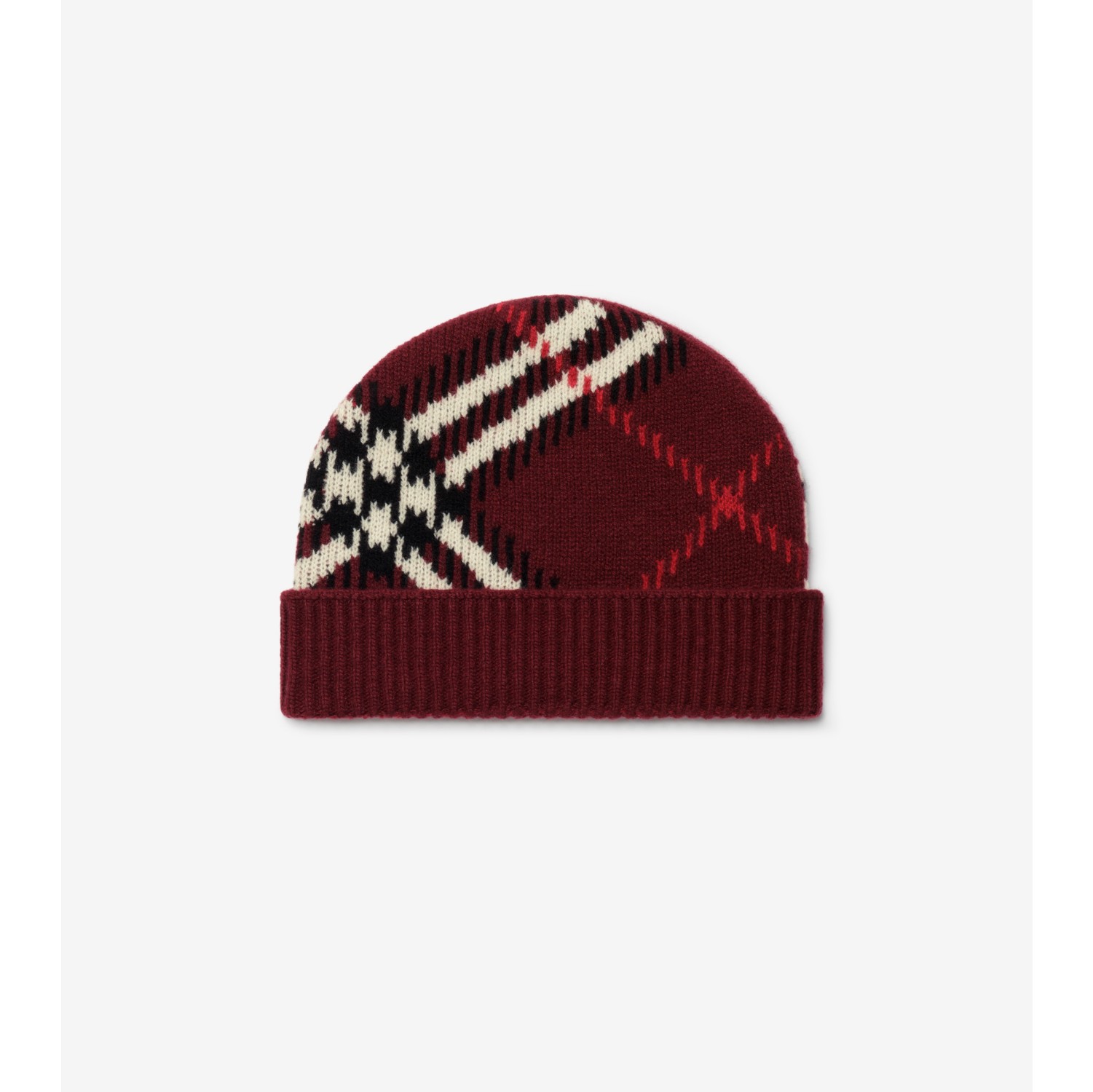 Check Cashmere Blend Beanie