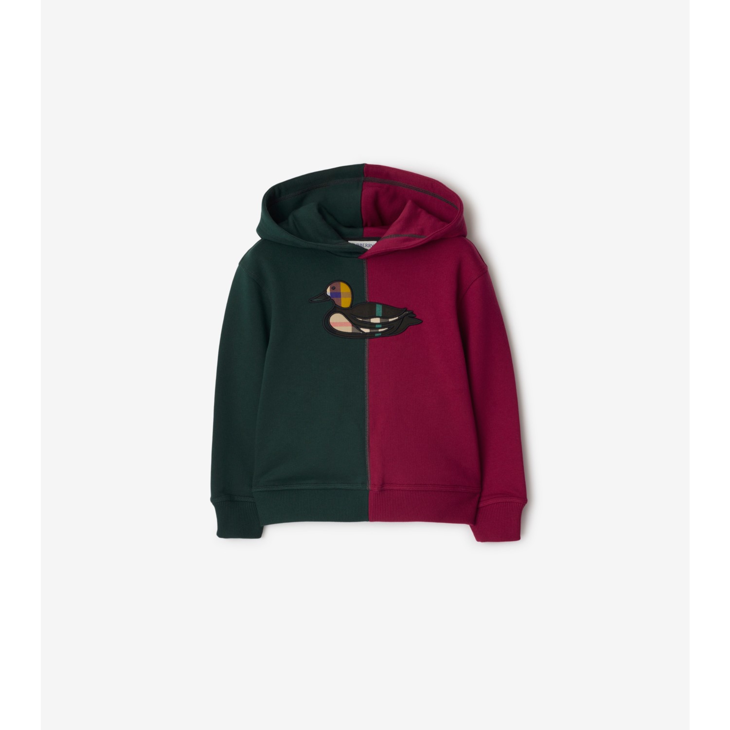 Hoodie en coton color-block avec canard