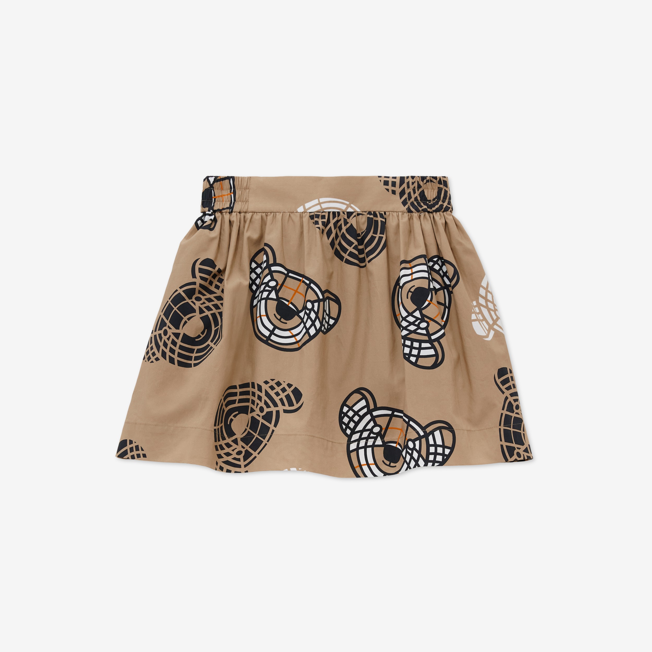 Thomas Bear Print Cotton Skirt in Archive Beige | Burberry® Official - 1