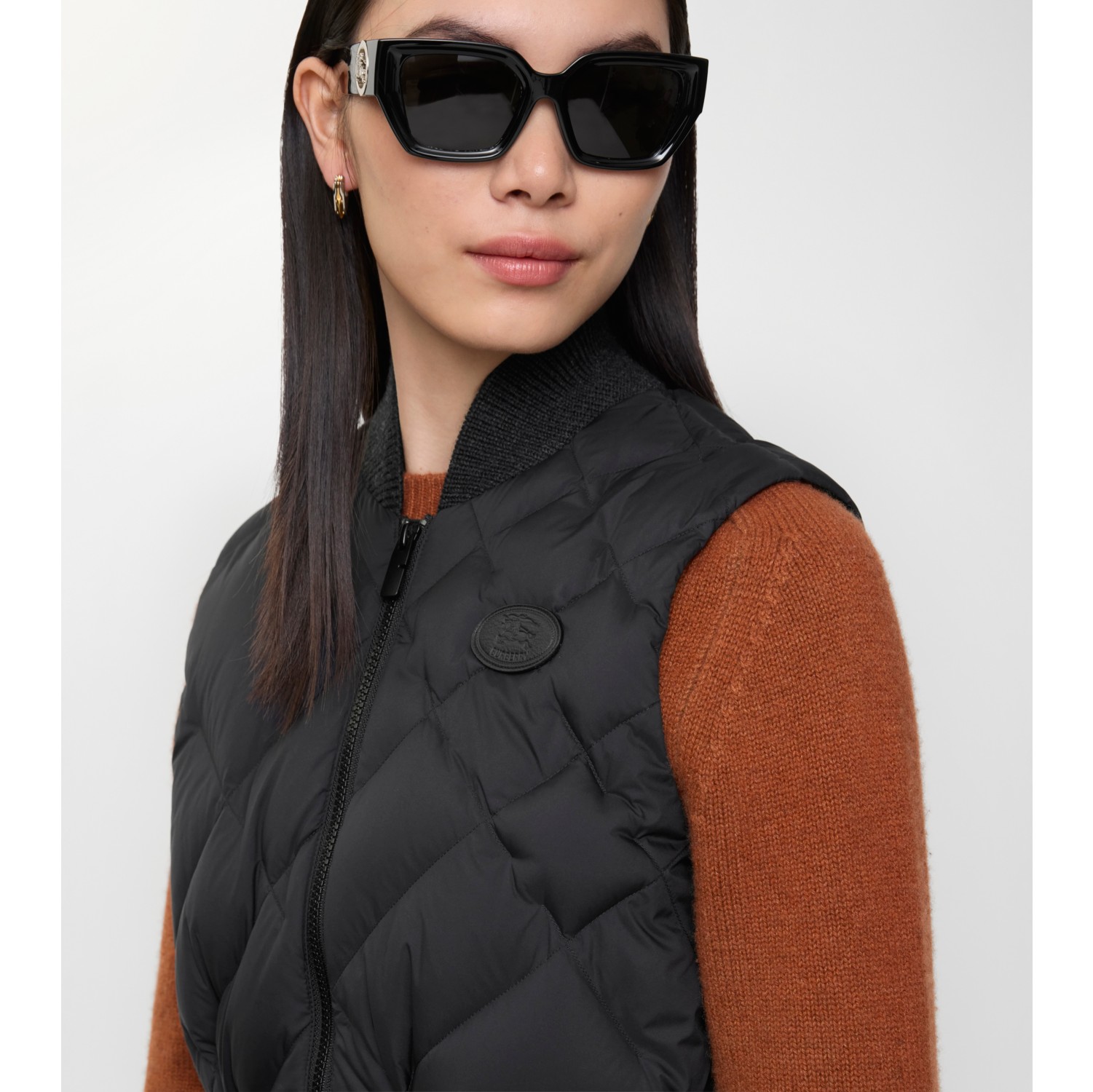 Check-stitch Nylon Devonside Gilet