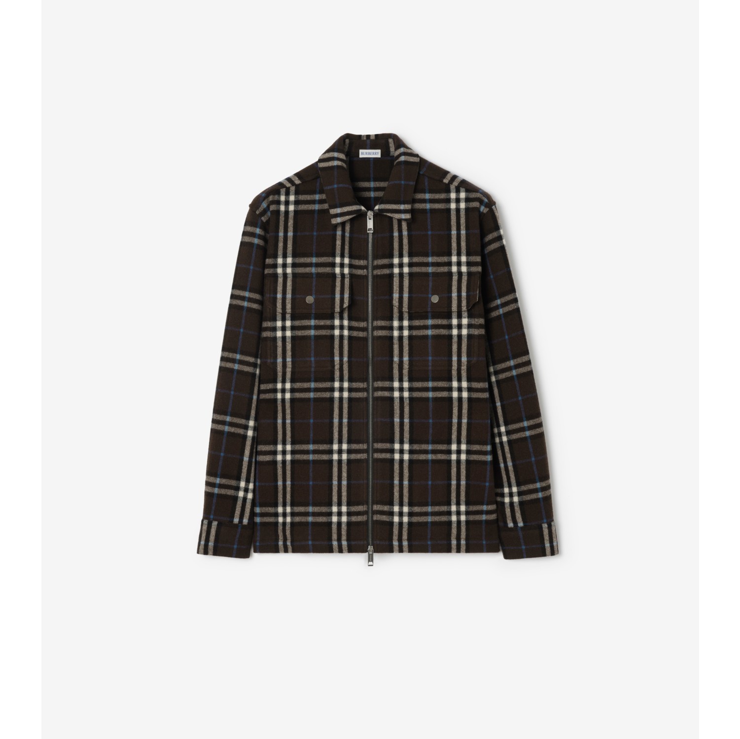 Check Wool Flannel Overshirt