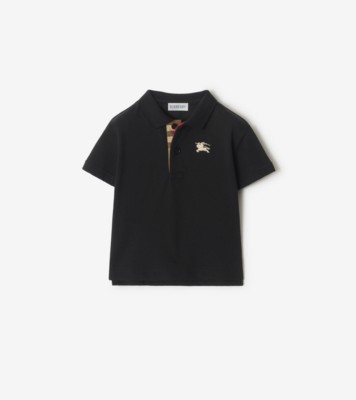 コットンピケ ポロシャツ (ブラック) | Burberry®公式サイト